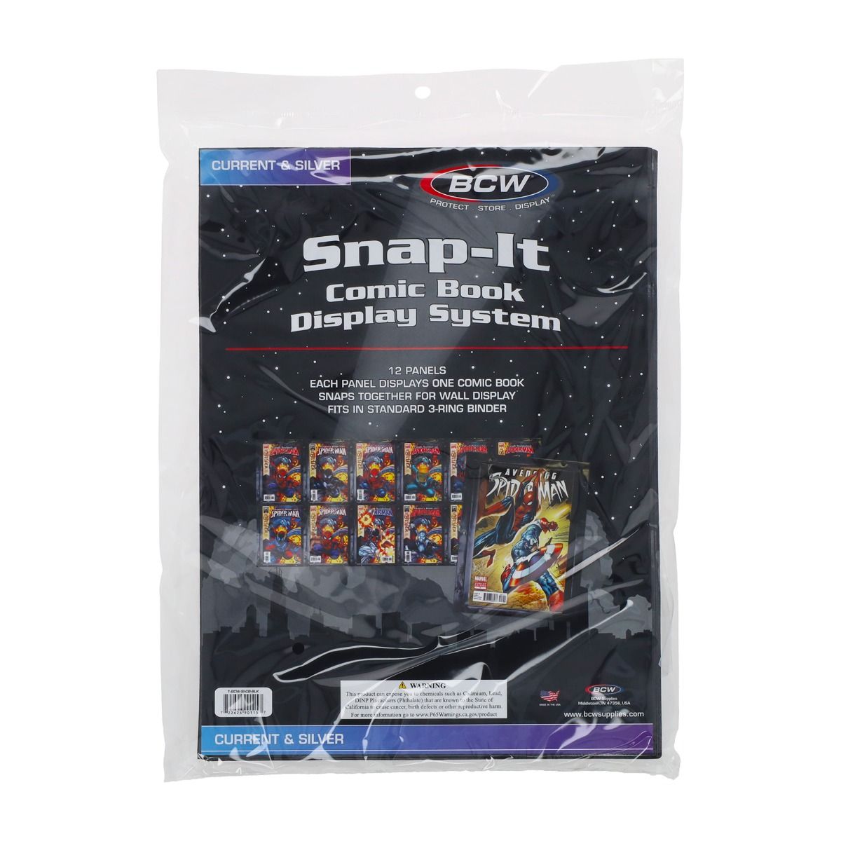 BCW Comic Book Snap-It: Display System - Black - 12 Pack