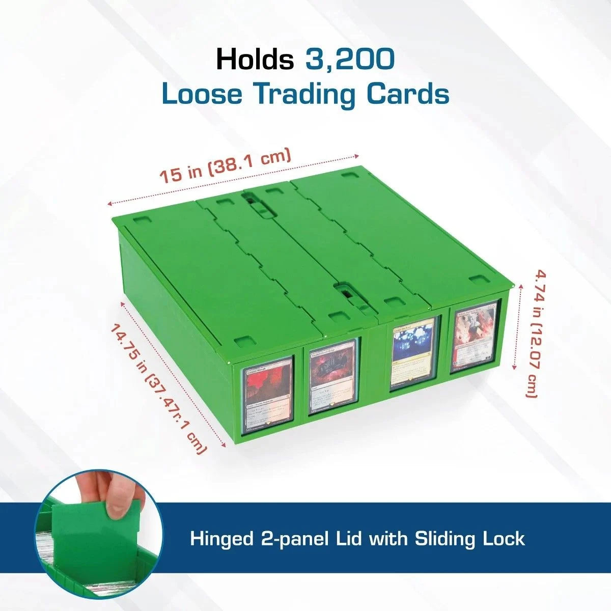 BCW Collectible Card Bin - 3200 CT - Green