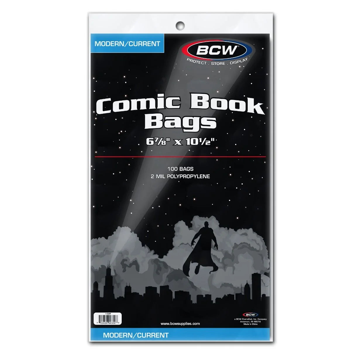BCW Comic Book Bags - Modern / Current Size - 100 Pack