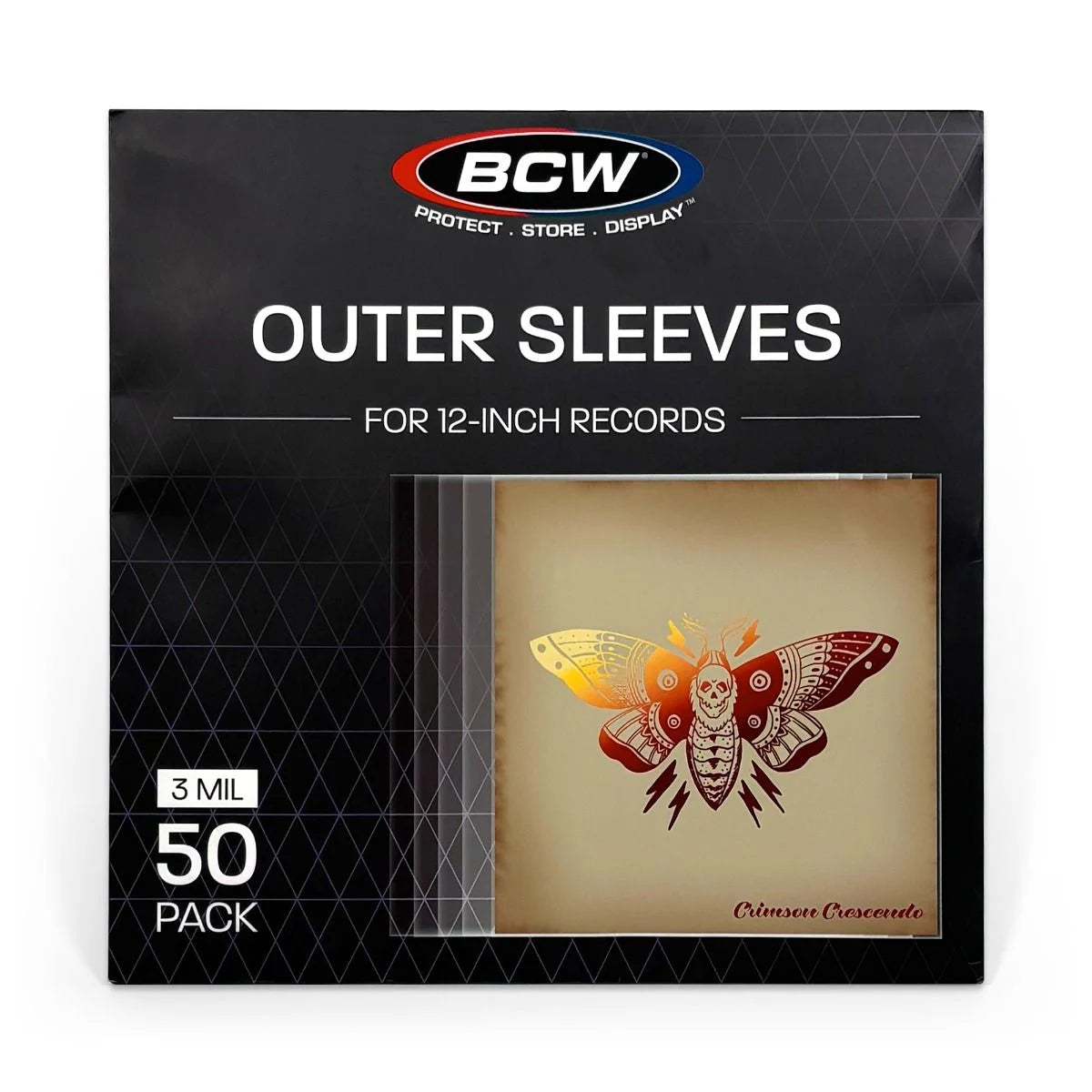 BCW 12-Inch Record Outer Sleeves - Polyethylene - 50 Pack