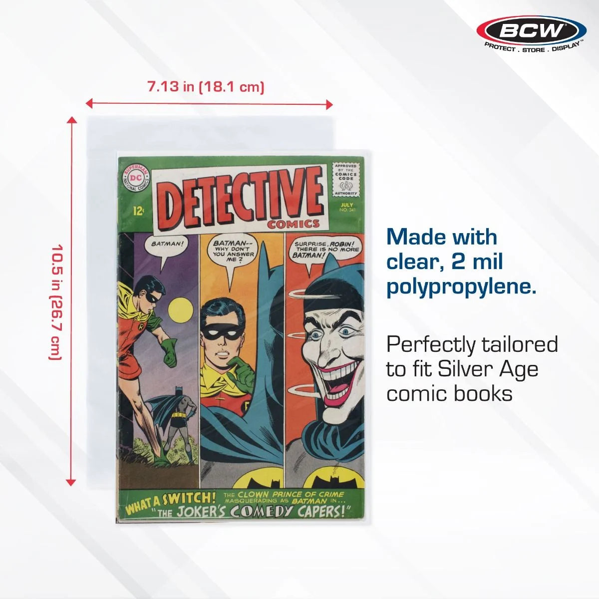 BCW Comic Book Bags - Regular / Silver - 100 Pack