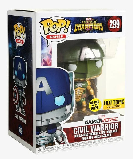 Pop! Marvel Contest of Champions Civil Warrior Hot Topic Exclusive Vinyl Figure