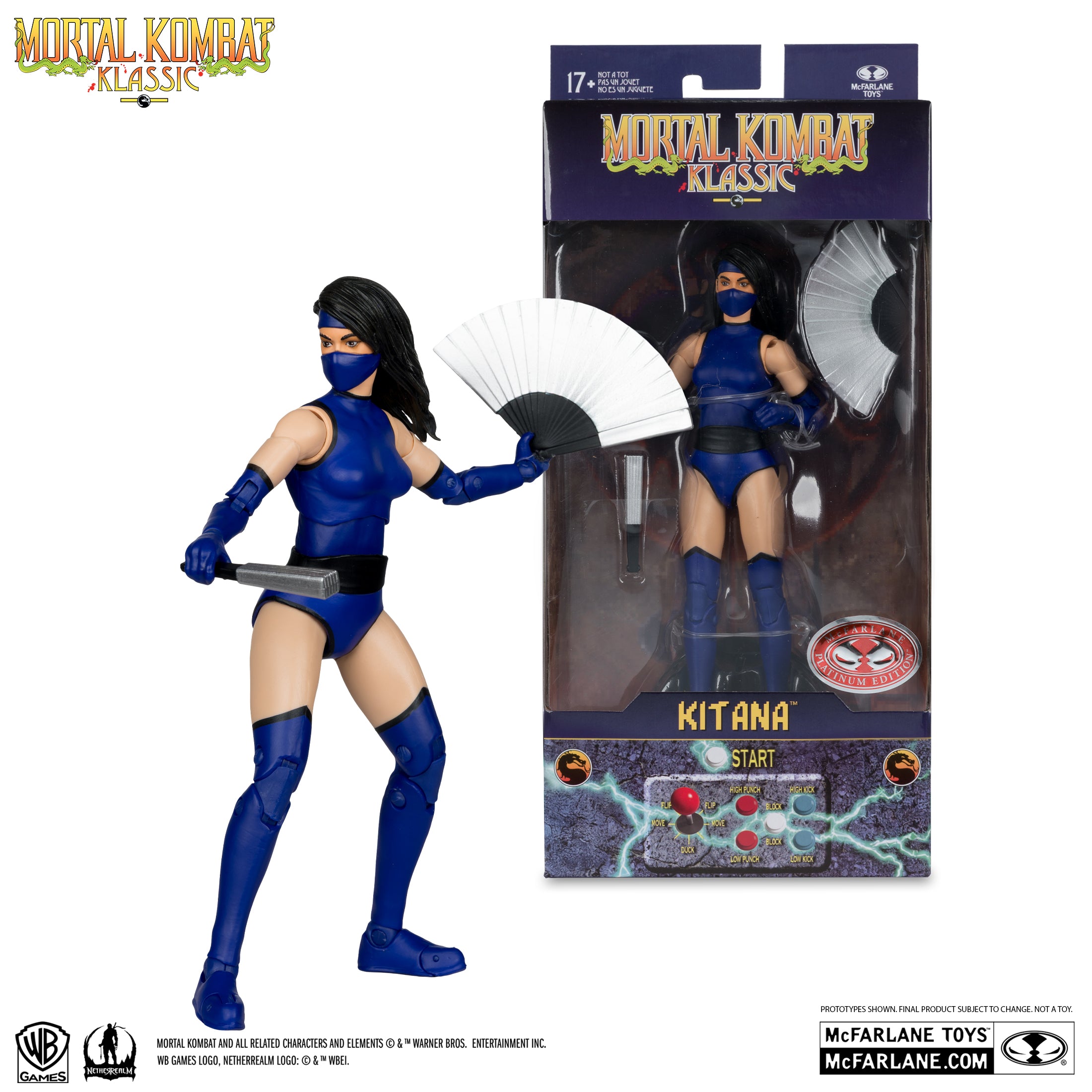 Mortal Kombat Klassic Kitana 7in Action Figure Red Platinum Edition