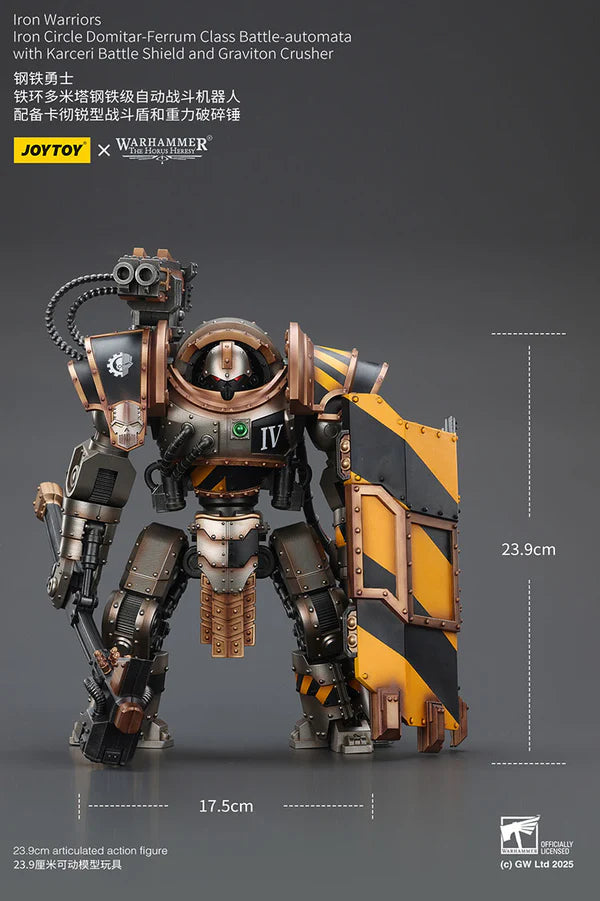 Iron Warriors Iron Circle Domitar-Ferrum Class Battle-automata with Karceri Battle Shield and Graviton Crusher
