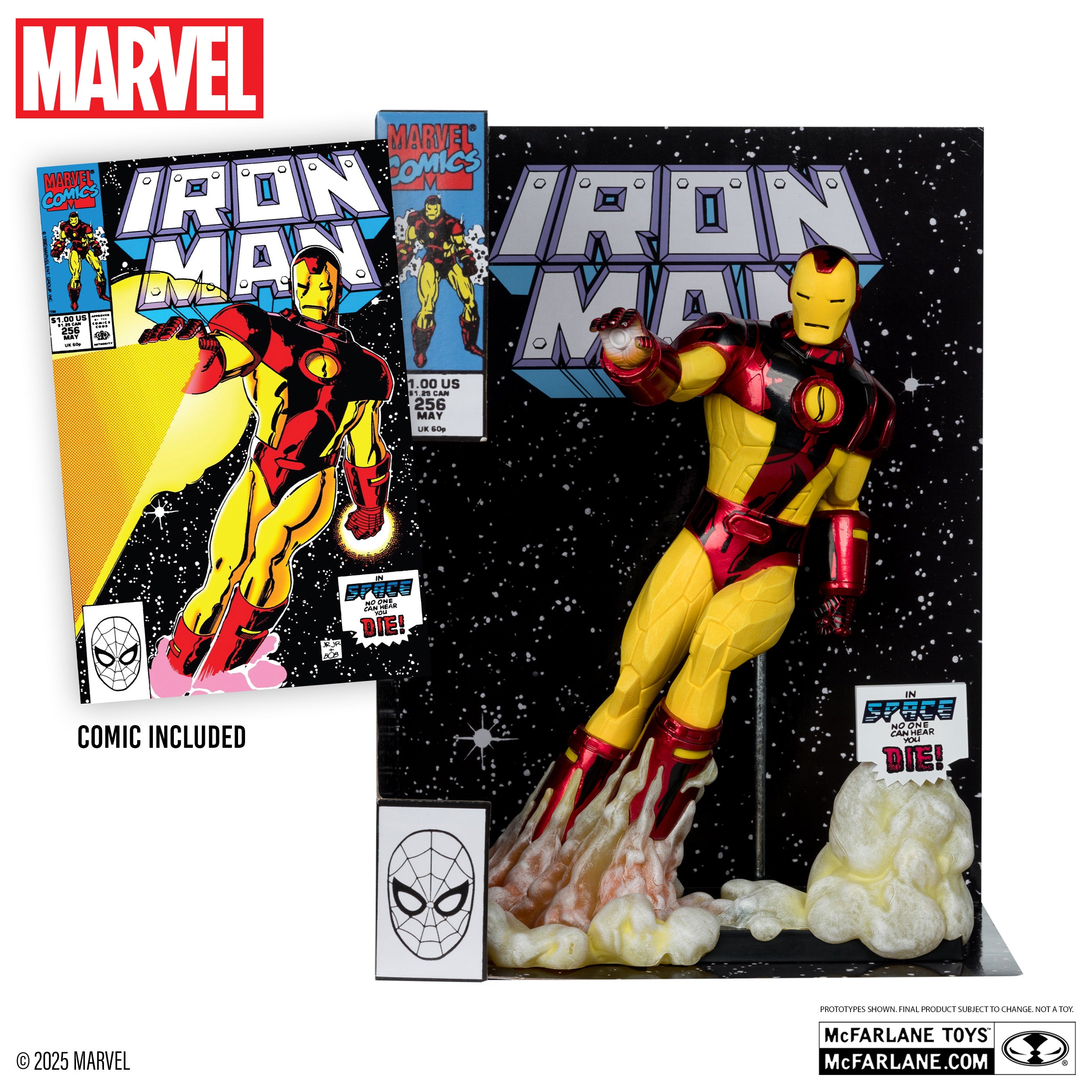 Iron Man 1:6th Scale Collectible with Scene & Comic (Iron Man #256)