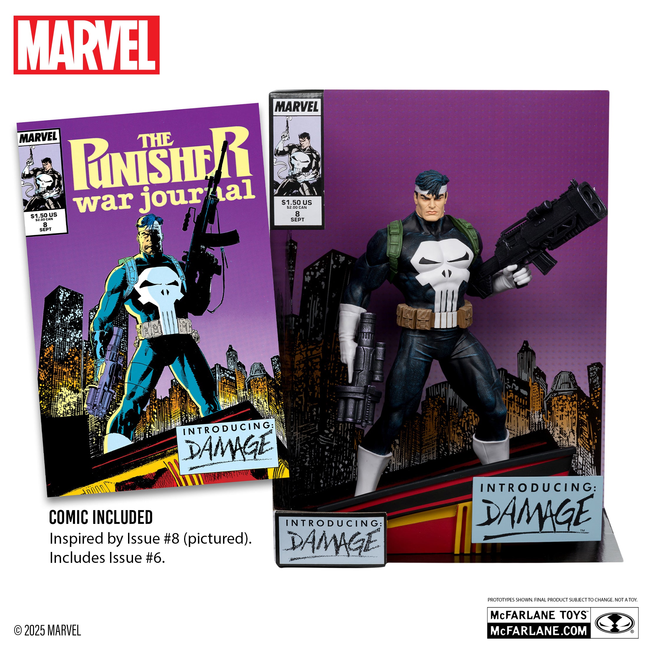 The Punisher 1:6th Scale Collectible with Scene & Comic (The Punisher War Journal #8)