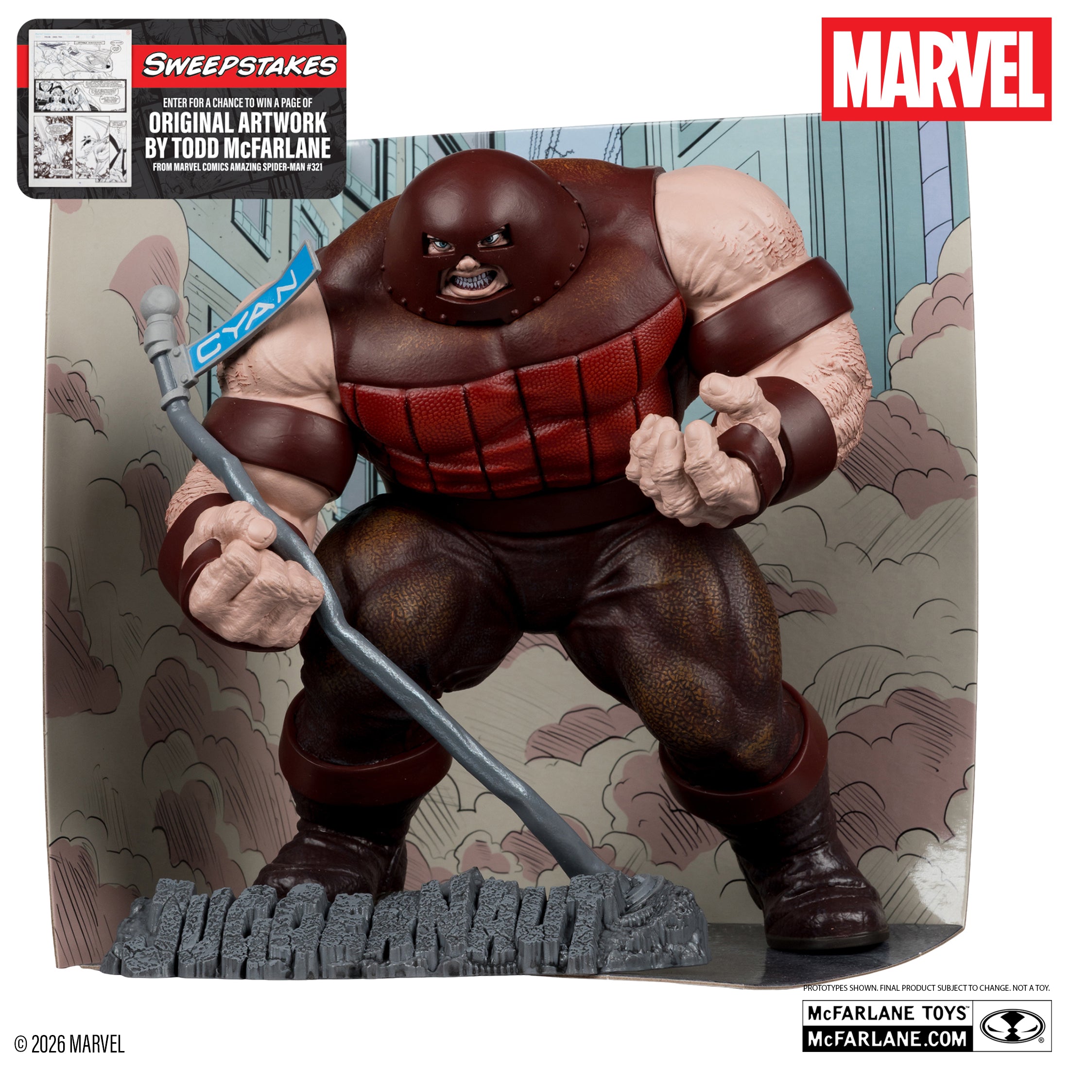 The Juggernaut 1:10th Scale Collectible with Scene (SPIDER-MAN #16) Original Artwork Sweepstakes Gold Label