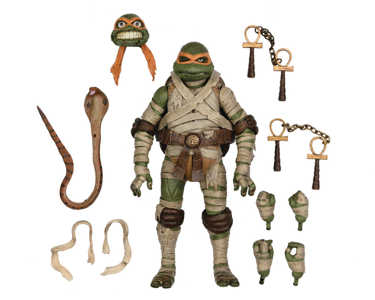 Universal Monsters vs Teenage Mutant Ninja Turtles Michelangelo As Mummy Ult 7 In Action Figure