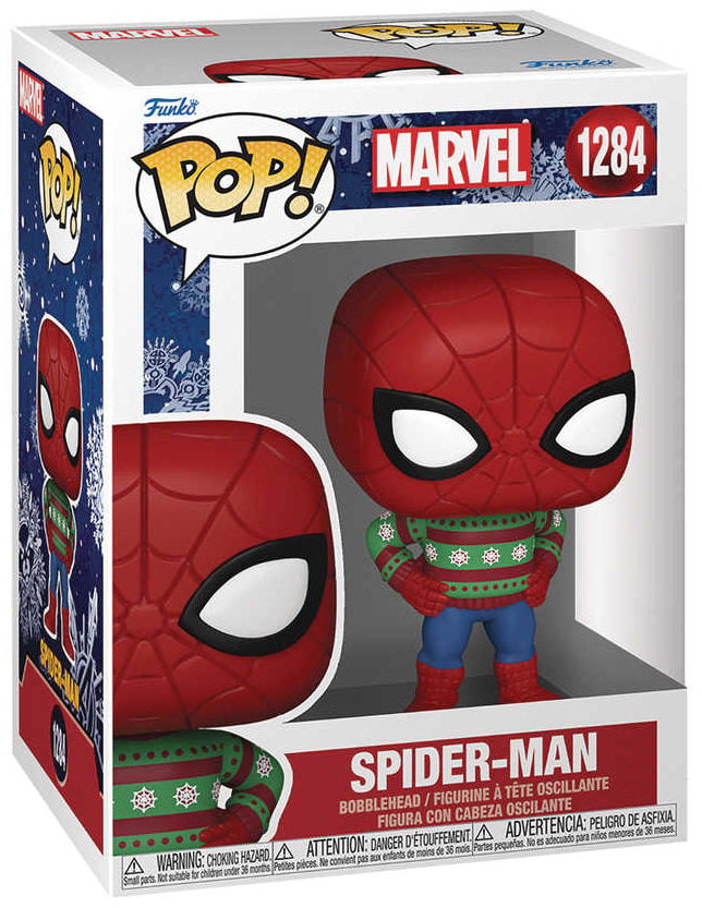Pop! Marvel Holiday Spider-Man in Ugly Sweater Vinyl Figure