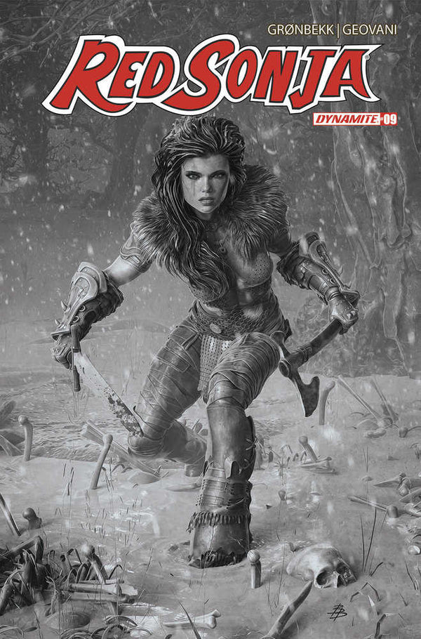 Red Sonja 2023 #9 Cover O 10 Copy Foc Variant Edition Barends Black & White