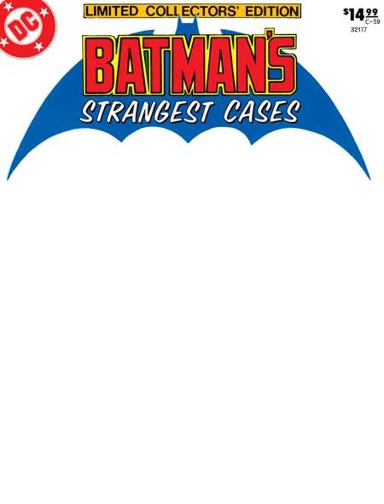 Limited Collectors Edition #59 Batmans Strangest Cases Facsimile Edition Cover C Blank Variant