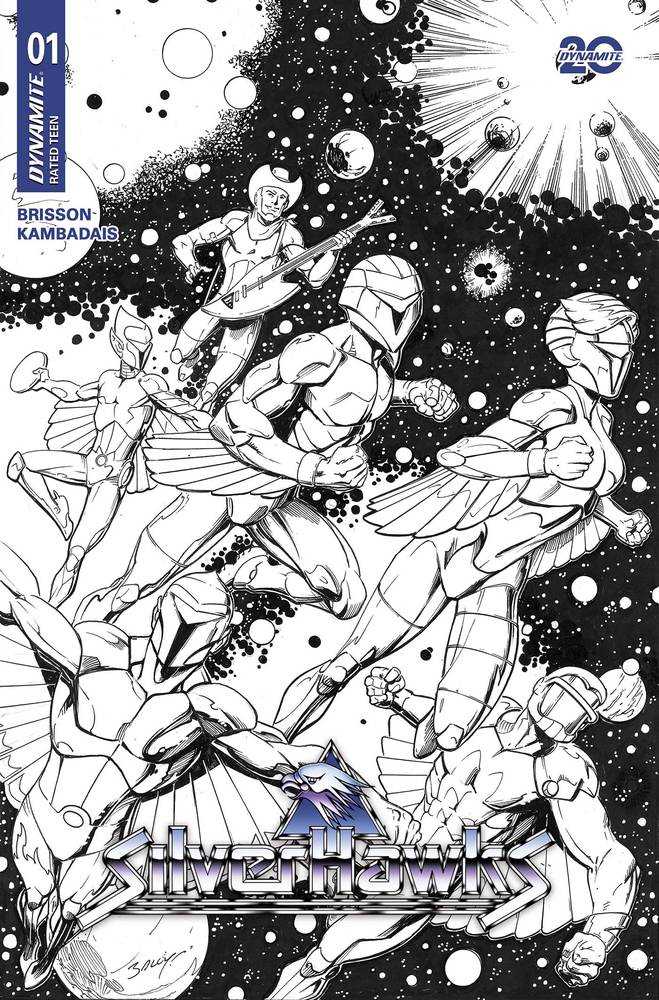 Silverhawks #1 Cover Zr 10 Copy Foc Variant Edition Bagley Line Art