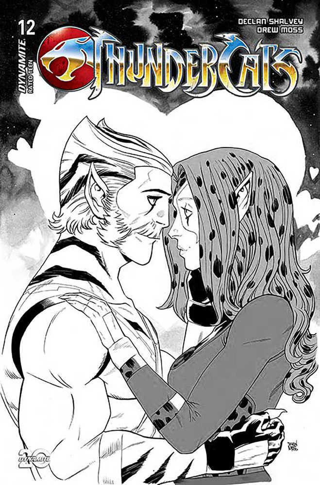 Thundercats #12 Cover Zb 7 Copy Foc Variant Edition Drew Moss Black & White