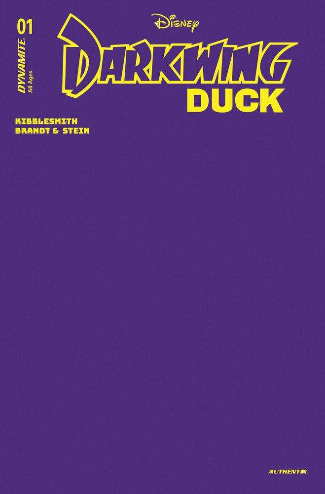 Darkwing Duck #1 Cover V Foc Bonus Purple Blank Authentix