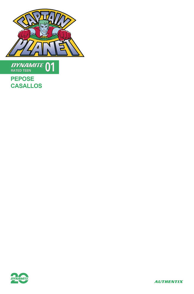 Captain Planet #1 Cover G Blank Authentix