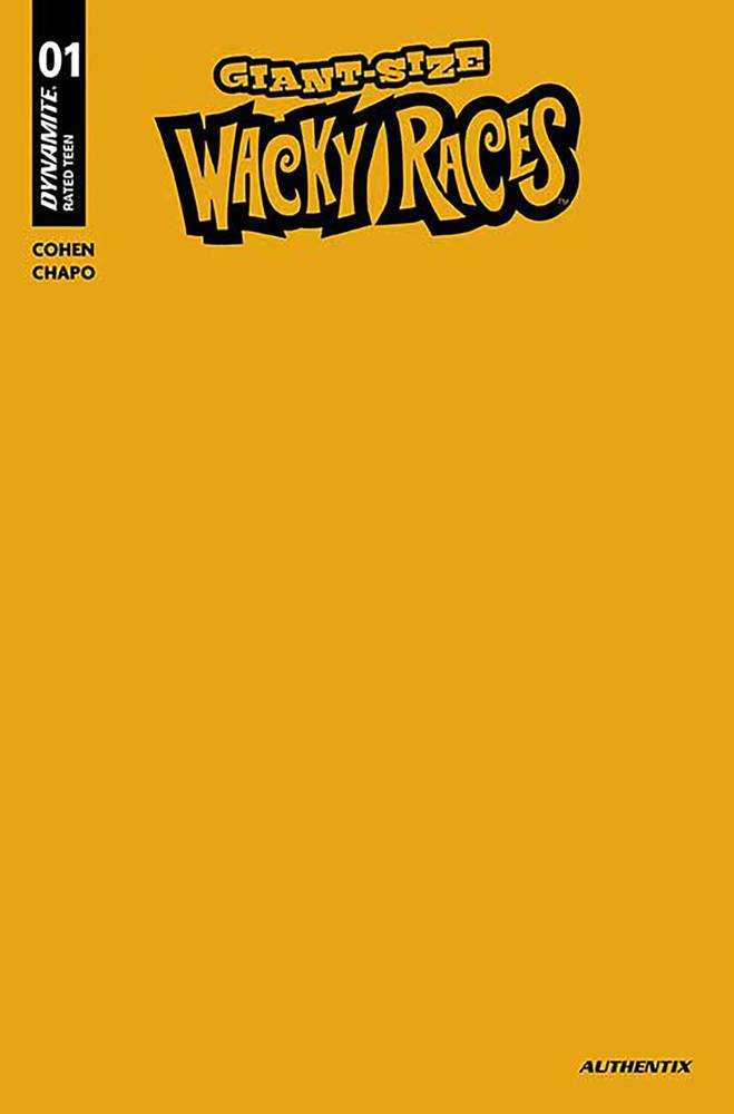 Giant-Size Wacky Races #1 Cover K Foc Bonus Yellow Blank Authe