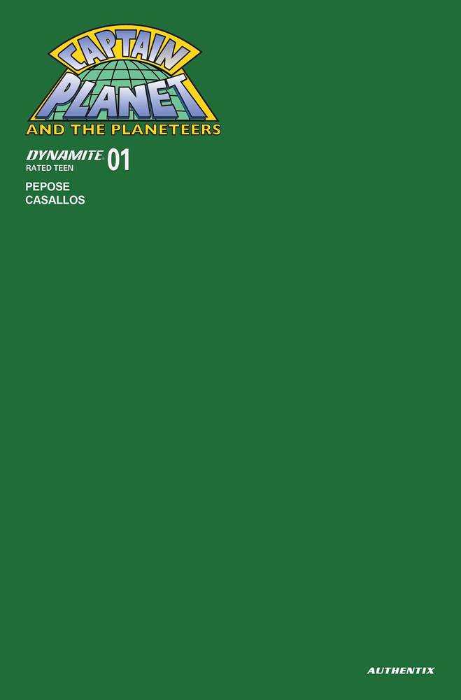 Captain Planet #1 Cover U Foc Bonus Green Blank Authentix