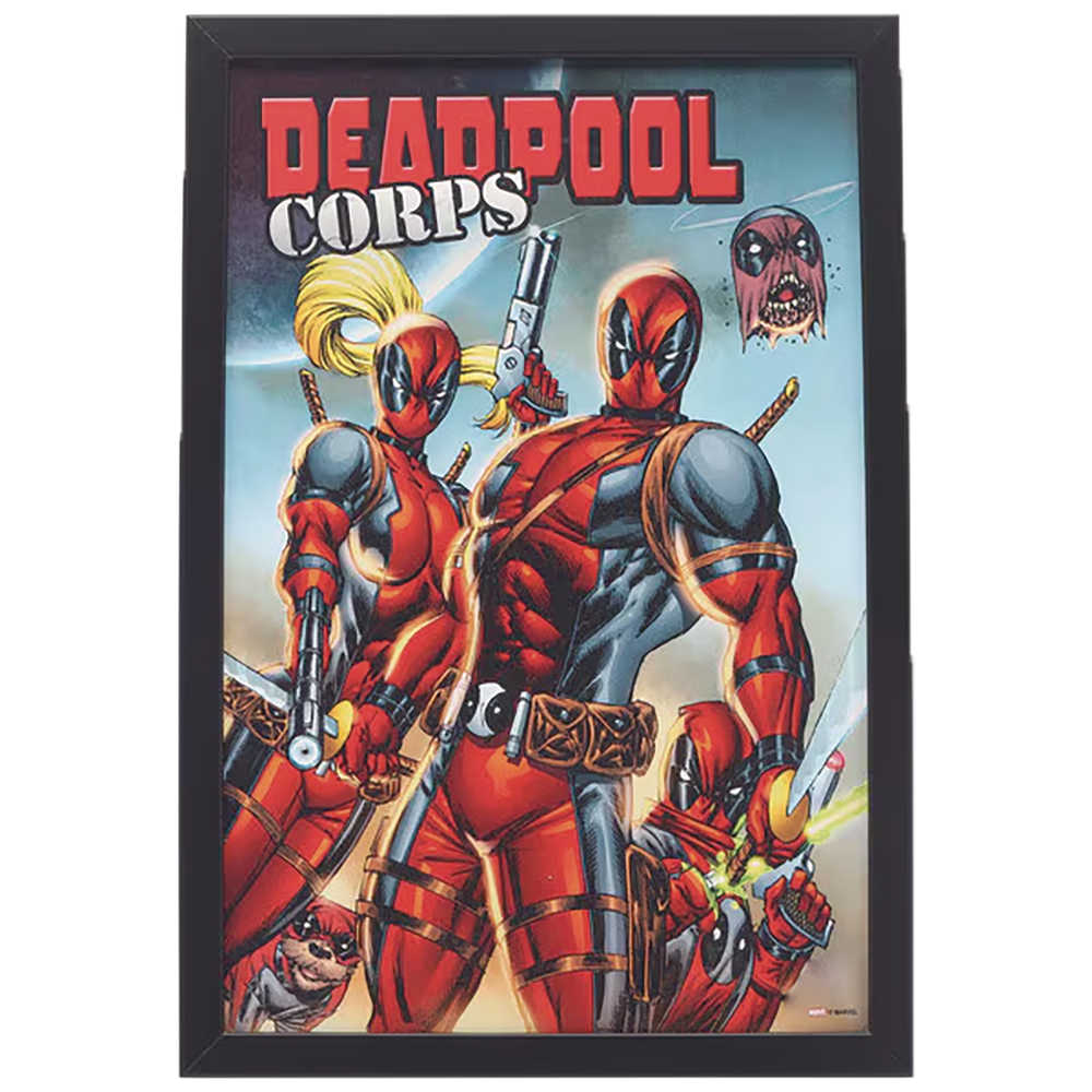 Marvel Deapool Corps 18in Framed Wood Wall Decor