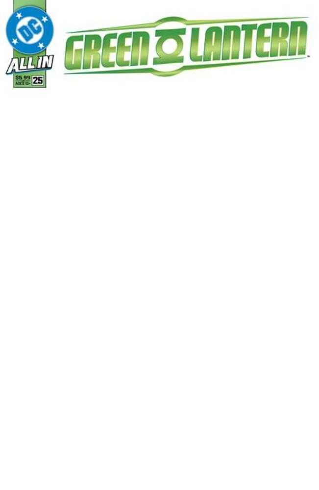 Green Lantern #25 Cover E Blank Card Stock Variant