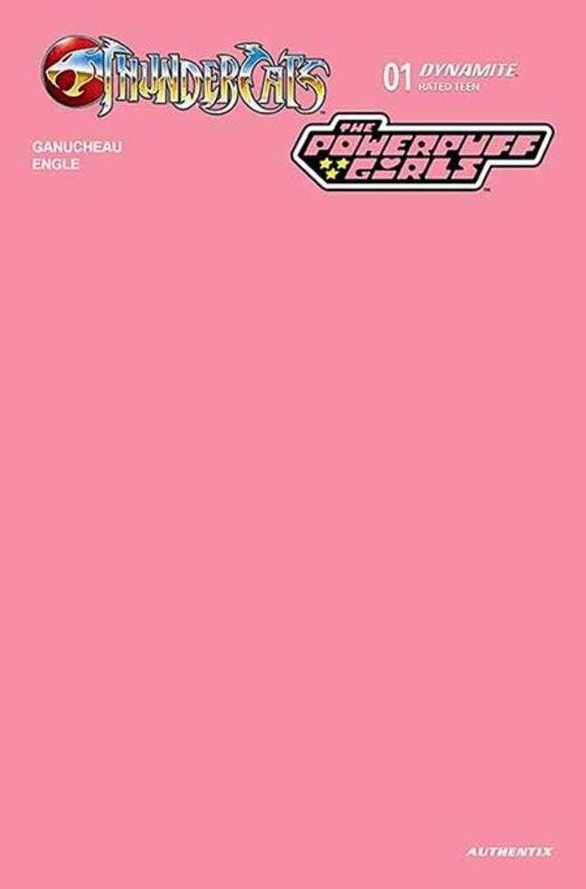 Thundercats Powerpuff Girls #1 Cover N Pink Blank Authentix Foc Bonus Variant