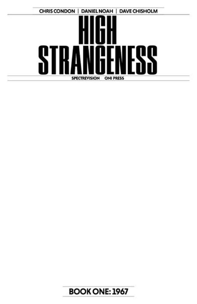 High Strangeness #1 (Of 5) Cover G Blank Sketch Variant