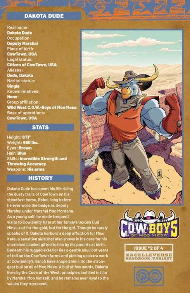 Wild West Cow Boys Of Moo Mesa #2 (Of 4) Cover C Ajit Jothikumar Handbook Variant