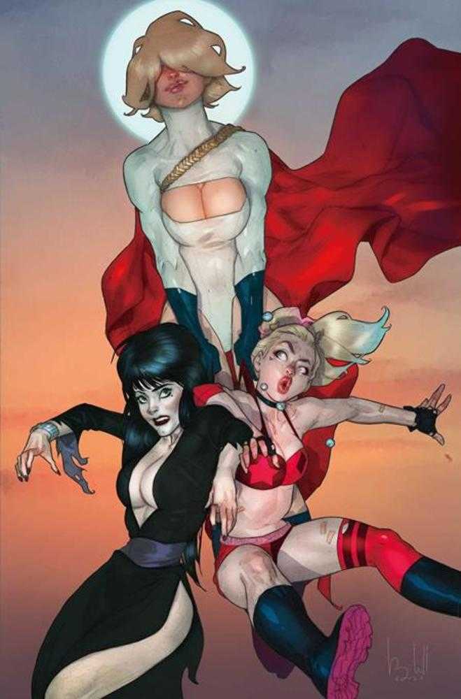 Harley Quinn X Elvira #3 Cover H 1 in 10 Ben Caldwell Full Art Variant