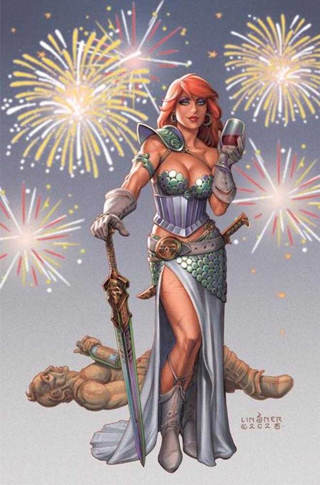 Red Sonja New Years Special 2025 #1 (One Shot) Cover F 1 in 10 Joseph Michael Linsner Full Art Variant