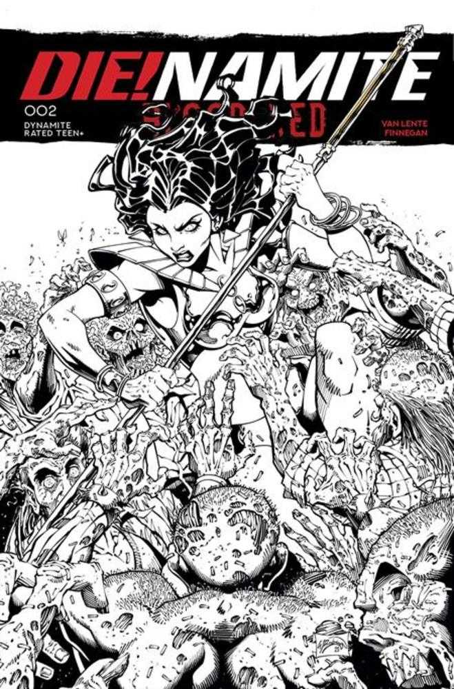 Dienamite Blood Red #2 Cover K Inc 1:7 Will Robson Line Art Foc Bonus Variant