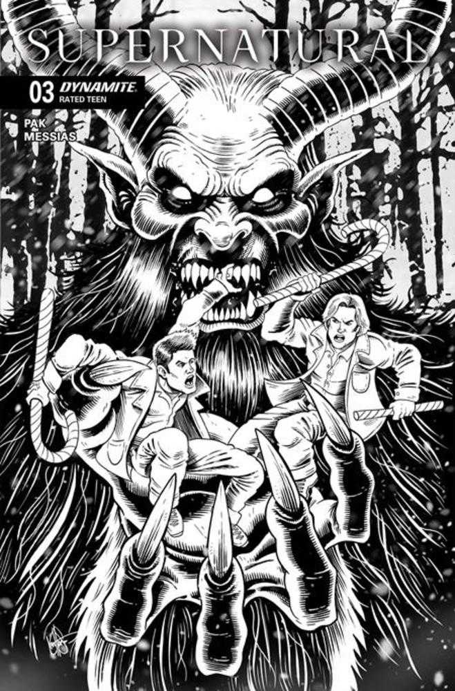 Supernatural #3 Cover L Inc 1:7 Ken Haeser Line Art Foc Bonus Variant