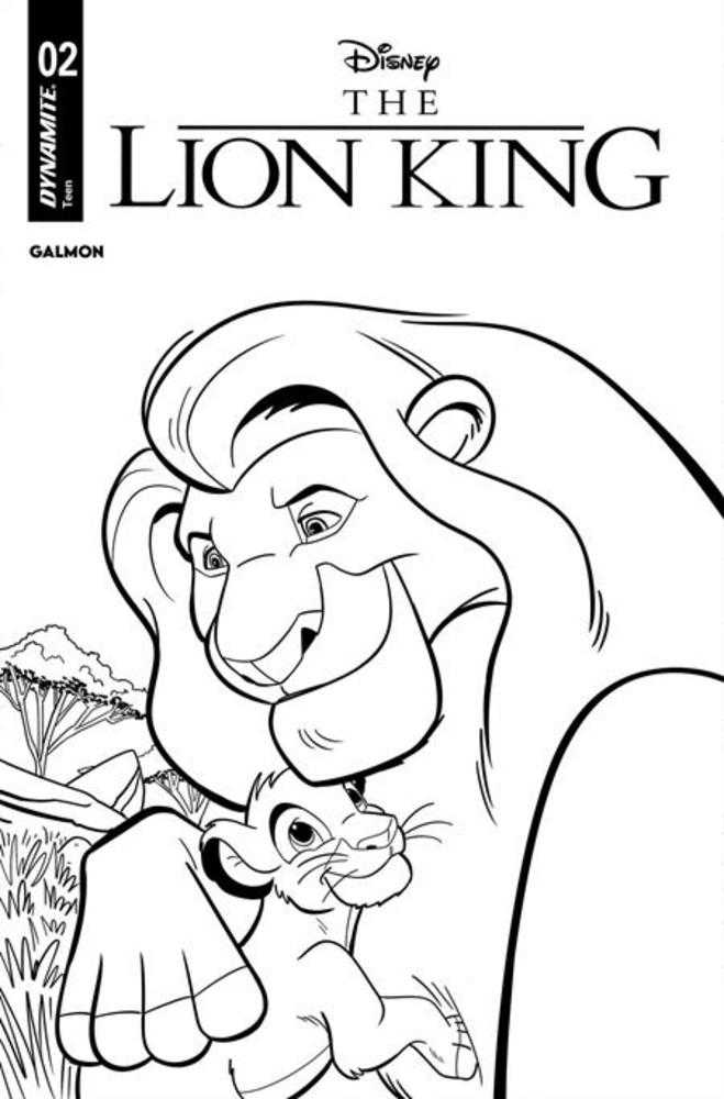 Lion King #2 Cover I Jacob Edgar Line Art Foc Bonus Variant