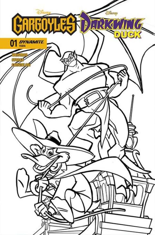 Gargoyles Darkwing Duck #1 Cover P Inc 1:7 Tad Stones Line Art Foc Bonus Variant