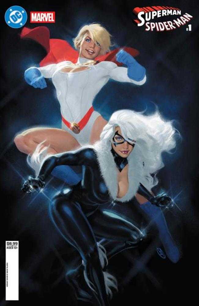 DC Marvel Superman Spider-Man #1 (One Shot) Cover V David Talaski Power Girl & Black Cat Card Stock Variant (PRE-ORDER)
