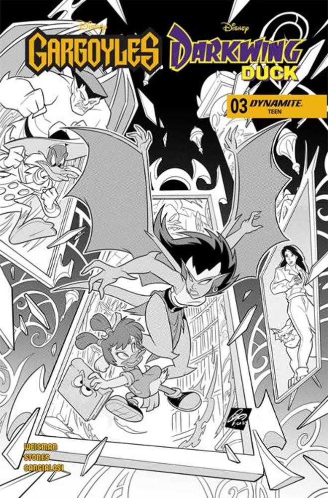 Gargoyles Darkwing Duck #3 Cover E 1 in 10 Ciro Cangialosi Line Art Variant