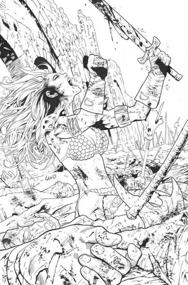 Sonja Reborn #5 Cover L Inc 1:7 Greg Land Line Art Virgin Foc Bonus Variant