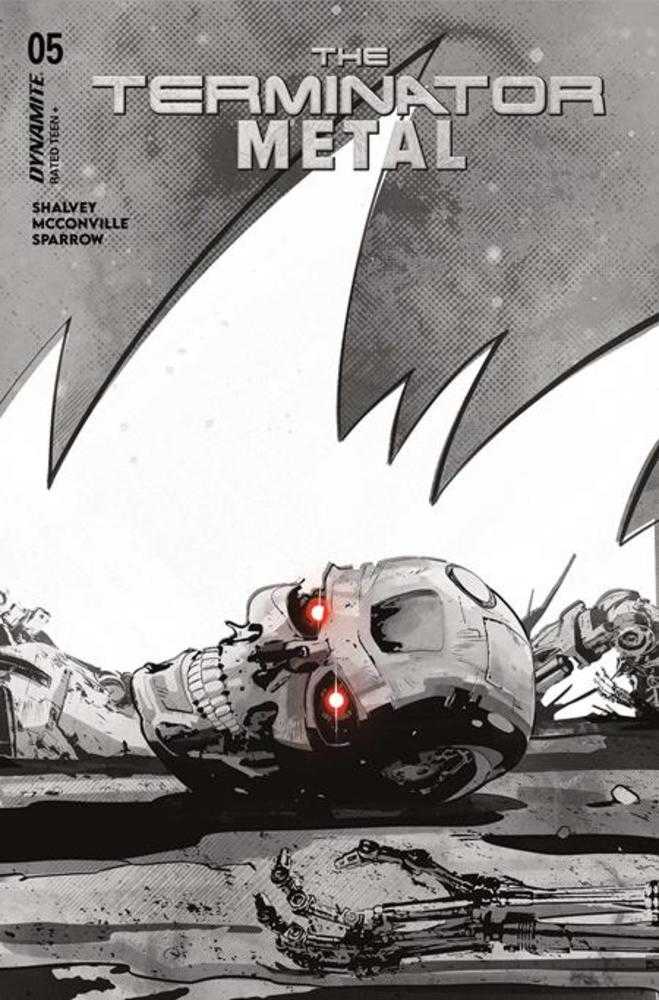 Terminator Metal #5 Cover J Inc 1:5 Sebastian Piriz Black & White Trade Dress Variant