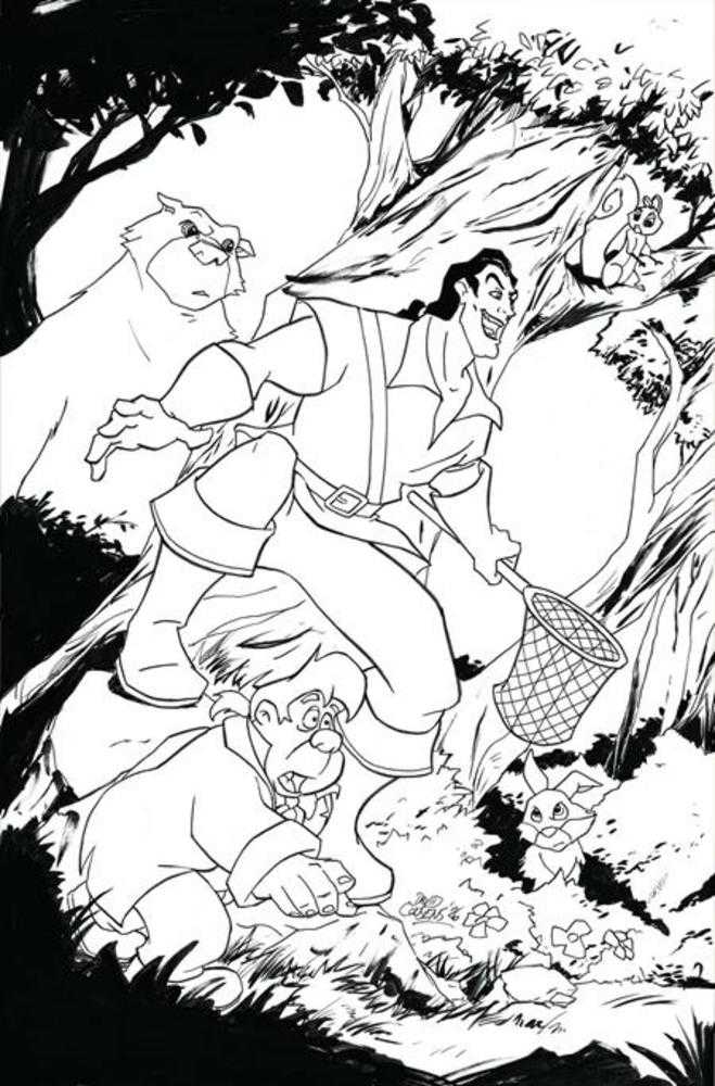 Disney Villains Gaston #2 Cover H Inc 1:15 David Cousens Line Art Full Art Variant