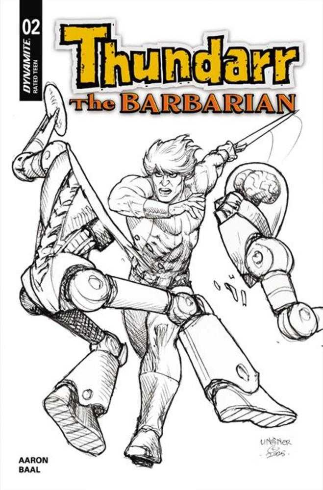 Thundarr The Barbarian #2 Cover L Joseph Michael Linsner Line Art Variant