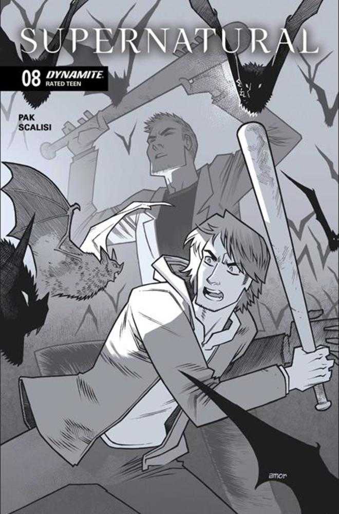 Supernatural #8 Cover H Variant Edition Inc 1:10 John Amor Line Art