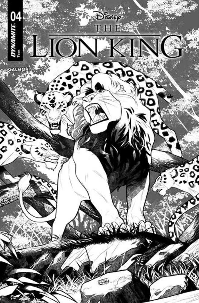 Lion King #4 Cover I Edwin Galmon Line Art Variant