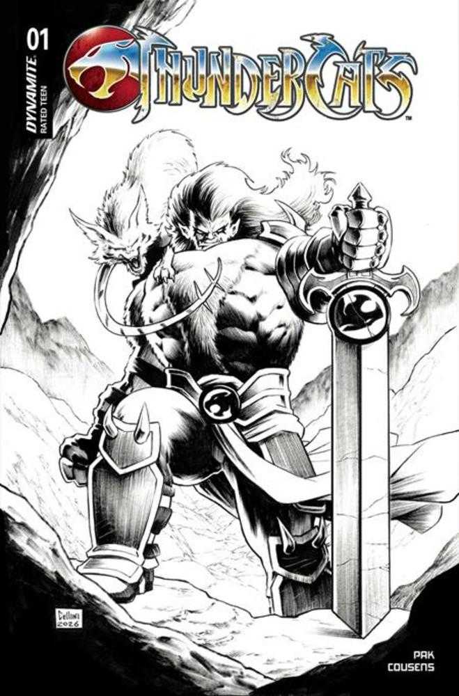 Thundercats (2026) #1 Cover S Inc 1:7 Daniele Cellini Line Art Variant