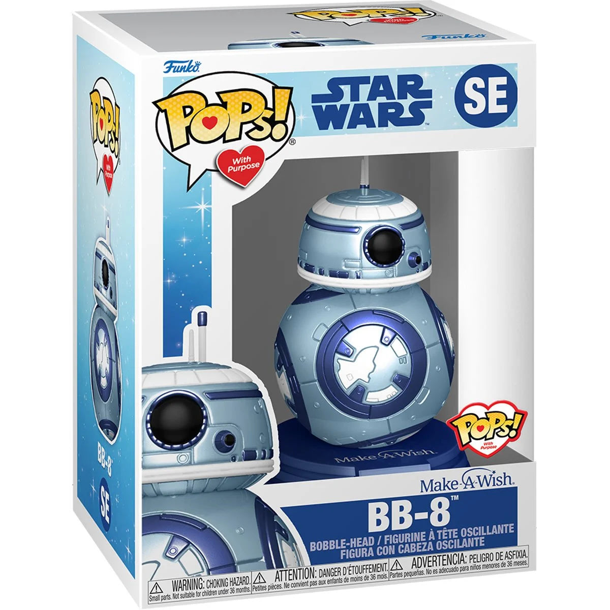 Pop! With Purpose: Star Wars Make-A-Wish BB-8 (Metallic) Vinyl Figure