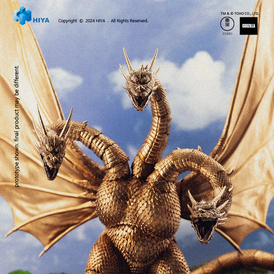 HIYA Exquisite Basic Series: Godzilla vs. King Ghidorah: None Scale 10" Inch King Ghidorah (1991) Action Figure