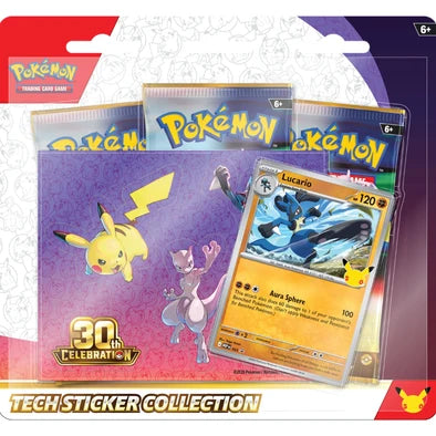 Pokemon - 30th Celebration - Tech Sticker Collections (LIMIT 1 EACH PER ADDRESS)