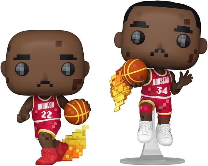 Pop! Basketball: NBA Jam Clyde Drexler and Hakeem Olajuwon 2-Pack Vinyl Figures
