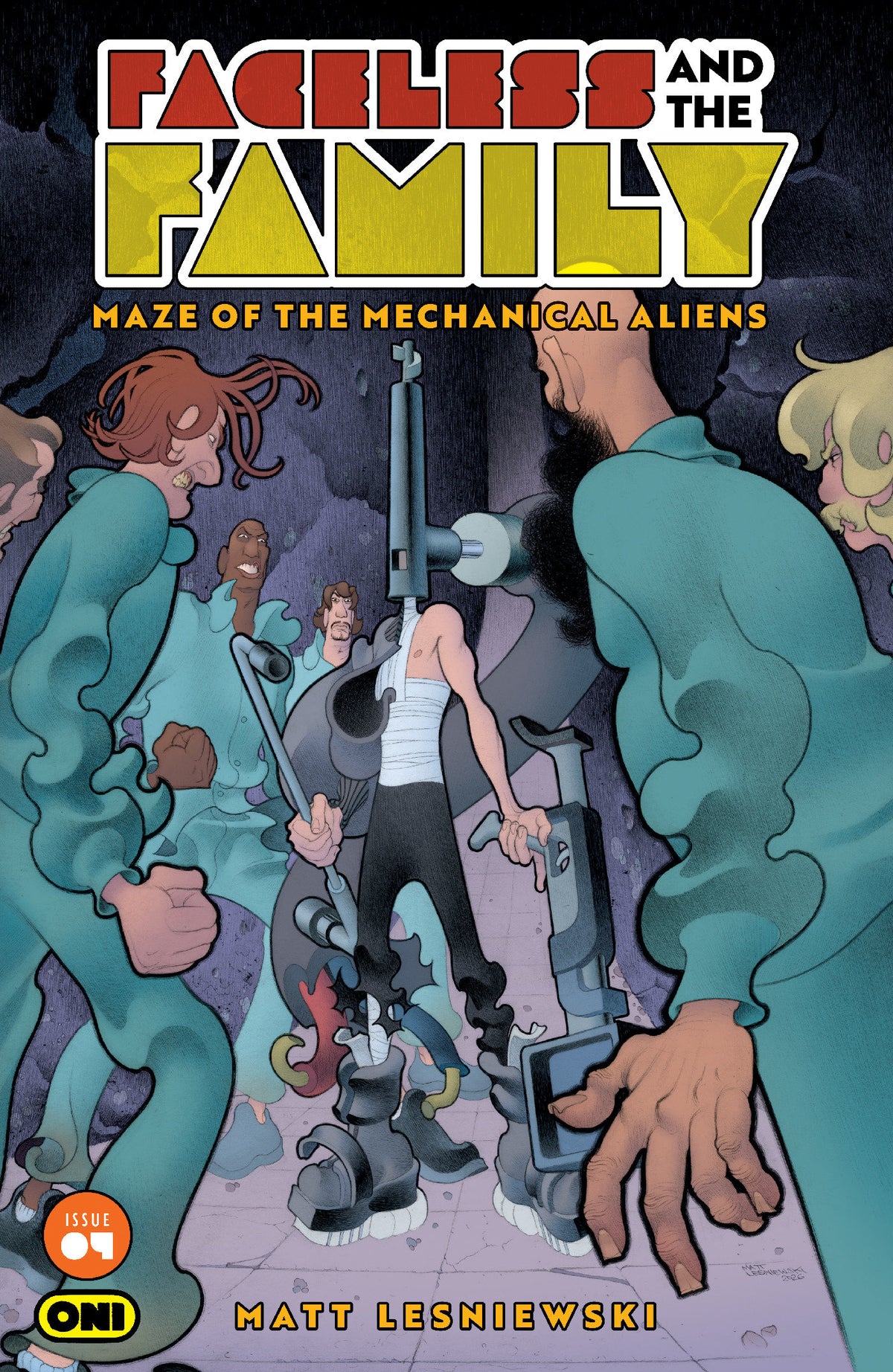 Faceless and the Family: Maze of the Mechanical Aliens #4 Cover A Matt Lesniewski