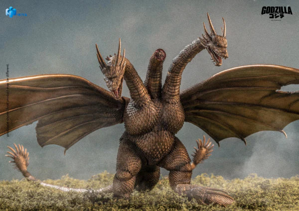 HIYA Exquisite Basic Series: Godzilla vs. King Ghidorah: None Scale 10" Inch King Ghidorah Battle Damaged Ver. (1991) Action Figure