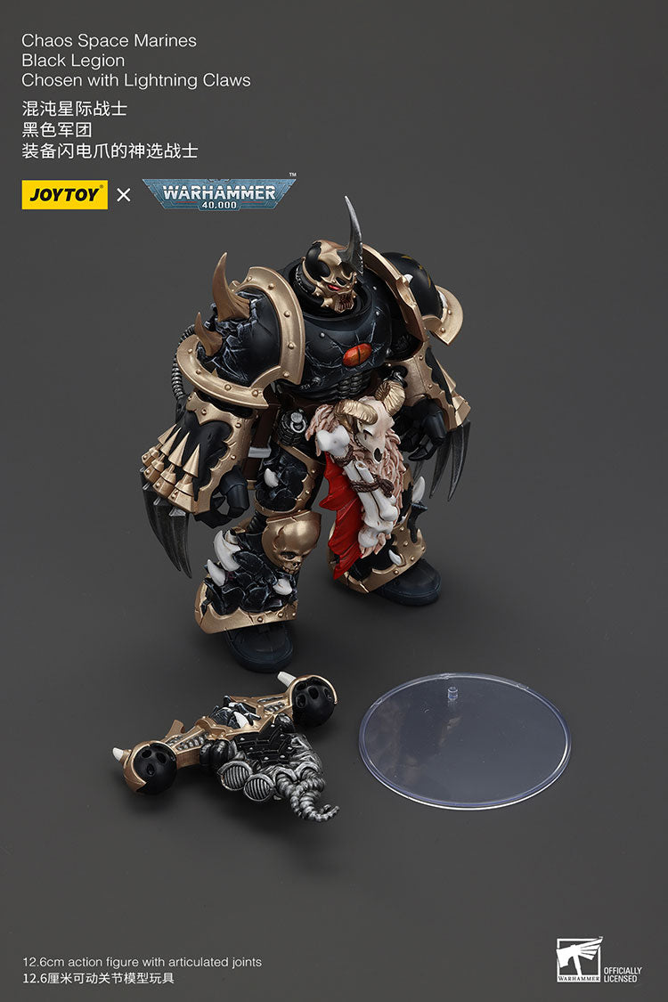 JOYTOY Warhammer 40K: Chaos Space Marines - Black Legion Chosen with Lightning Claws Action Figure