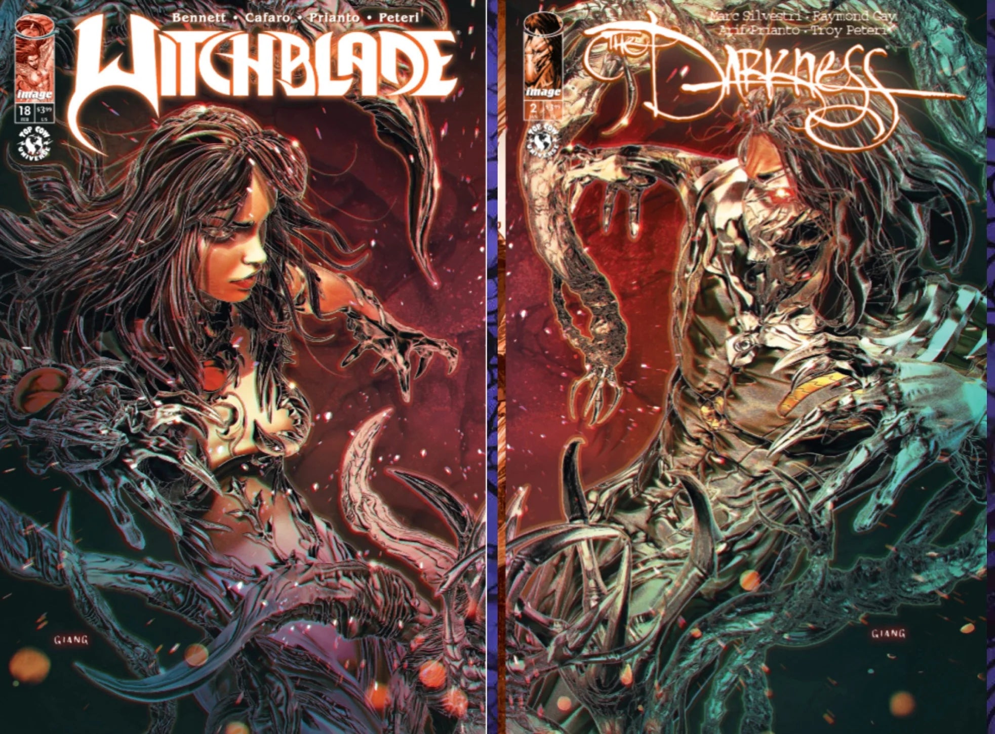 Darkness #2 & Witchblade #18 Connecting Set John Giang Ltd 300 Sets