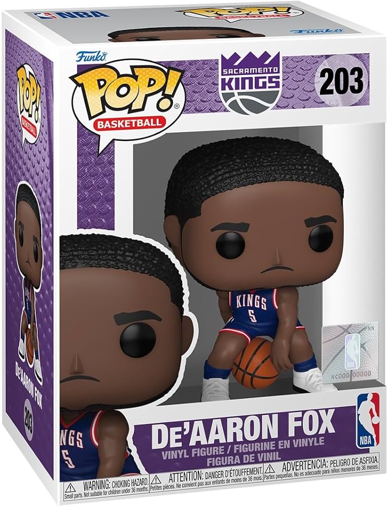 Pop! Basketball: NBA Sacramento Kings De'Aaron Fox (City Edition 2024) Vinyl Figure